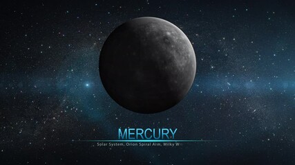 Wall Mural - Mercury - high 4k video resolution best quality solar system planet.