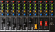 © joey333 - sound console mixer board top view photo