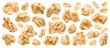 Granola, crunchy muesli isolated on white background