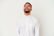 © Asier - Young arab man wearing typical arab clothes isolated on white background