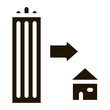 © PikePicture - skyscraper and house glyph icon vector. skyscraper and house sign. isolated symbol illustration