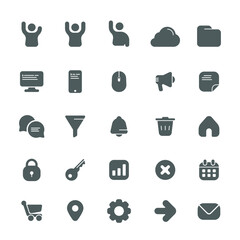 Wall Mural - Vector set of icons for websites and applications 