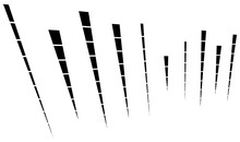 Dashed Dynamic Lines, Stripes. 3D Lines In Perspective Vanishing With Gaps