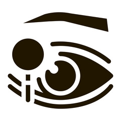 Sticker - eyelid research glyph icon vector. eyelid research sign. isolated symbol illustration