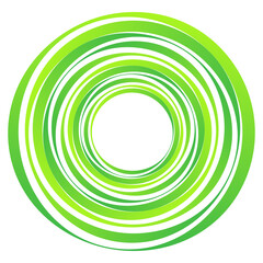 Aufkleber - Geometric spiral, swirl, twirl circles. Abstract circular illustration. Twist, spin, rotation effect circles