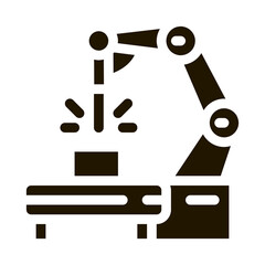 Poster - manufacturing engineering machine glyph icon vector. manufacturing engineering machine sign. isolated symbol illustration