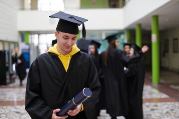 portrait of student during graduation day