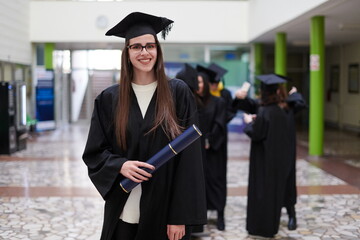 portrait of student during graduation day