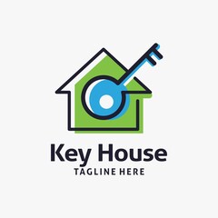 Wall Mural - Key house logo design