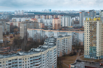 Courtyards of Minsk from above.