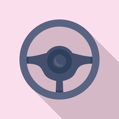 Sticker - Driver steering wheel icon, flat style