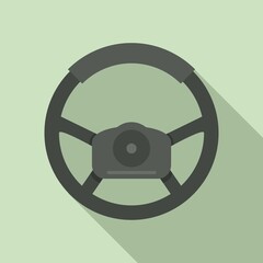 Sticker - Control steering wheel icon, flat style