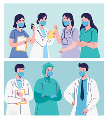 Sticker - seven doctors staff