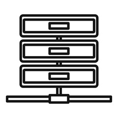 Sticker - Modern remote server icon, outline style