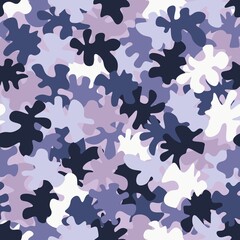 Camouflage pattern background. Classic clothing style masking camo repeat print