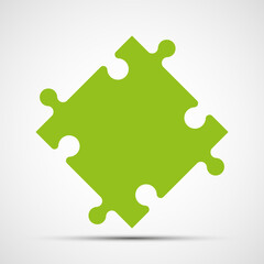 Aufkleber - Puzzle piece icon. Abstract background. illustration