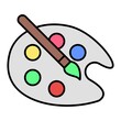 © Muhammad - Vector Paint Palette Outline Icon Design