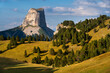 Mont Aiguille in Summer in the Vercors High Plateaus. Vercors Regional Natural Park, Isere, Rhone-Alpes, French Alps, France