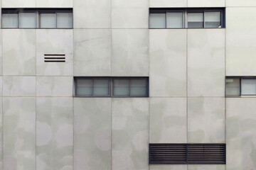 Poster - Urban architecture. Close up of a contemporary building facade.