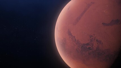 mars animation loop background - mars on the right