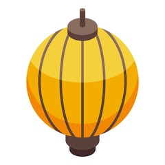 Sticker - Floating lantern icon. Isometric of Floating lantern vector icon for web design isolated on white background