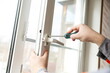 window repair service. replacement of the handle on plastic window