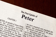 The Book Of First Peter Title Page Close-up