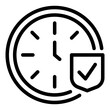 Punctuality icon. Outline punctuality vector icon for web design isolated on white background