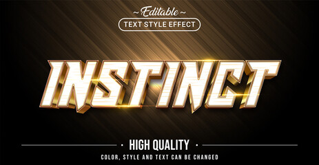 Fototapete - Editable text style effect - Instinct text style theme.