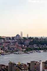 Panoramica, Panoramic, Vista o View de la ciudad de Estambul o Istanbul del pais de Turquia o Turkey desde la Torre o Tower Galata