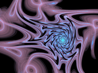 Wall Mural - abstract fractal spiral background, computer-generated illustration.