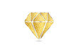 © glopphy - Gold diamond logo swirly floral luxury symbol image vector