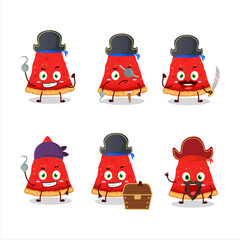 Sticker - Cartoon character of slice of chicago with various pirates emoticons