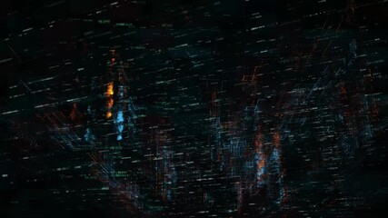 Abstract technology background digital city style