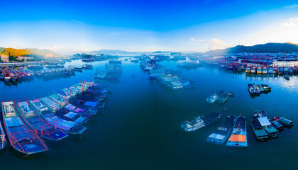 Wall Mural - Zhapo National Center fishing port, hailing island, Yangjiang City, Guangdong Province, China