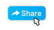 Share button icon vector illustration with mouse cursor clicking. Social media concept.