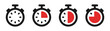 Time, Stopwatch, Chronometer, Timer vector icon illustration.