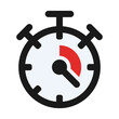 Stopwatch, Chronometer, Timer vector icon illustration.
