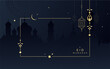Eid Mubarak Festival Greeting Background Design Template