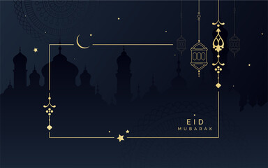eid mubarak festival greeting background design template