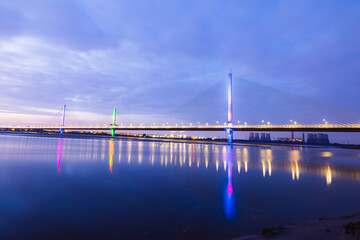 New Mersey Gateway Bridge in Runcorn spanning the River Mersey