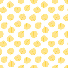 Wall Mural - Chickpeas, chick pea seeds vector seamless pattern background for healthy vegan food design.