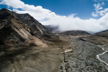 Wall Mural - Aerial photography of natural scenery in Tibet