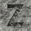 © leopold - square graphic:  capital letter with the upper-case character Z, a deepend relief on stone filled with plants