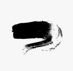 Seth, paint strokes, silhouette. Black paint strokes on a white background. Vector image, design element, place for text.