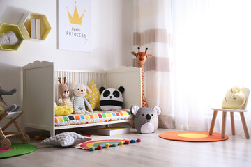Wall Mural - Baby room interior with stylish furniture and toys