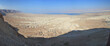 Panoramic view of historical site Masada in Israel by Dead Sea