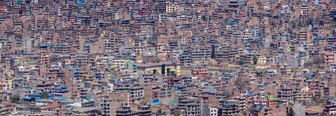 Wall Mural - Population Density Kathmandu Nepal Panorama