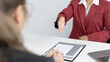 © Puwasit Inyavileart - Employer or HR department welcomes new employees, Shaking hands with congratulations or achieving business and income success, selection of new staff representatives, Qualified, Hand shake concept.