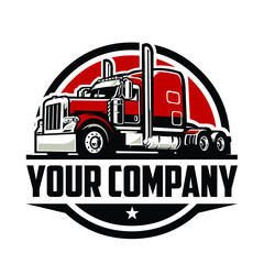 Semi truck logo. Trucking Company Logo. Premium Logo Vector